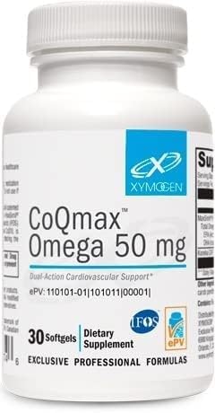 XYMOGEN CoQmax Omega 32g supplement front view