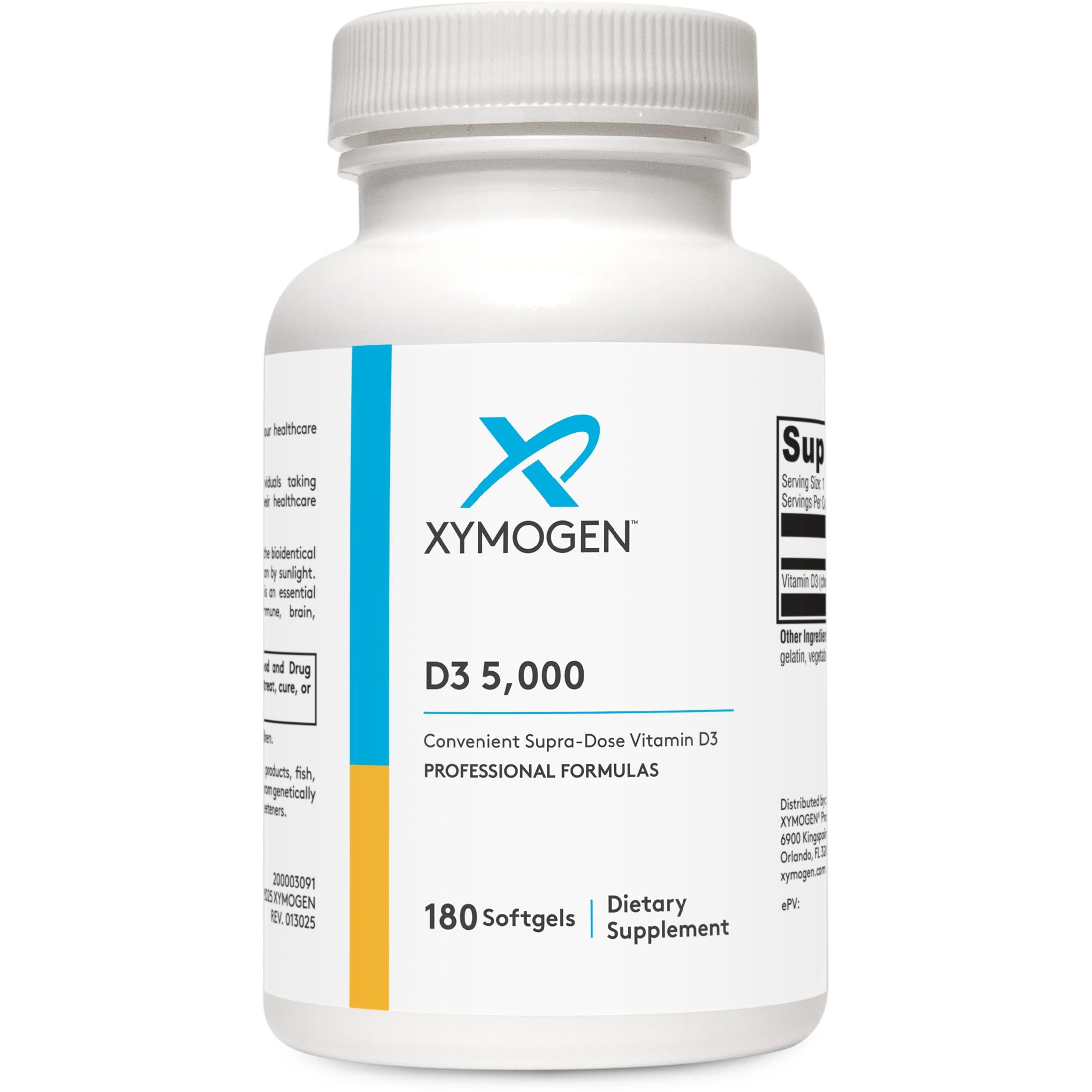 XYMOGEN D3 5000 softgels front view with packaging