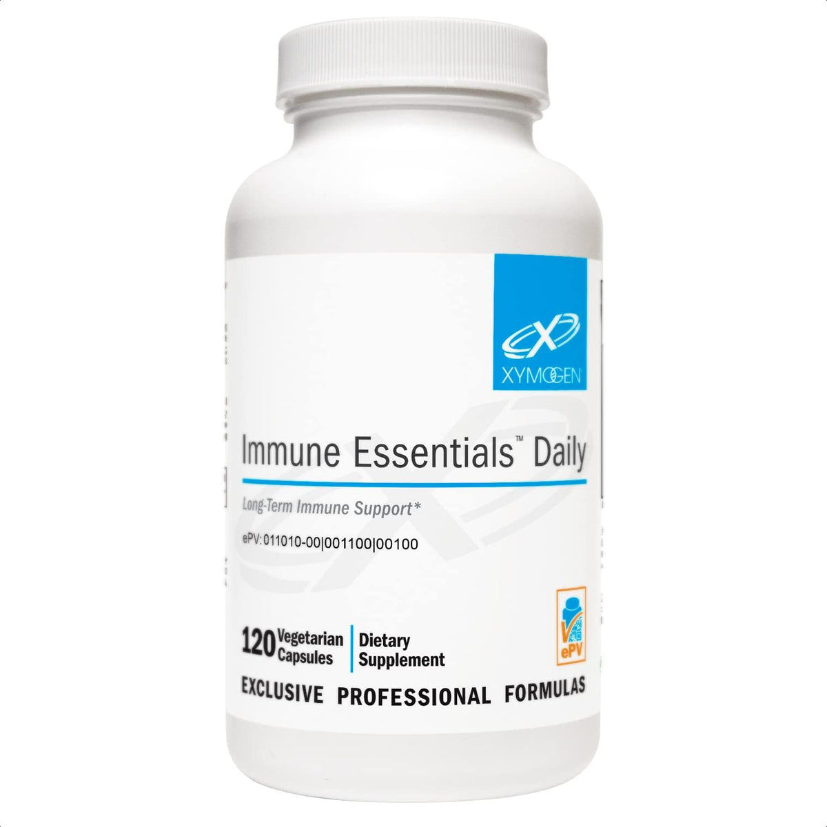 XYMOGEN daily wellness Essentials Daily Vitamin C & Zinc supplement front view