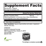 XYMOGEN DioVasc Flavonoid Supplement 68g back view with ingredients