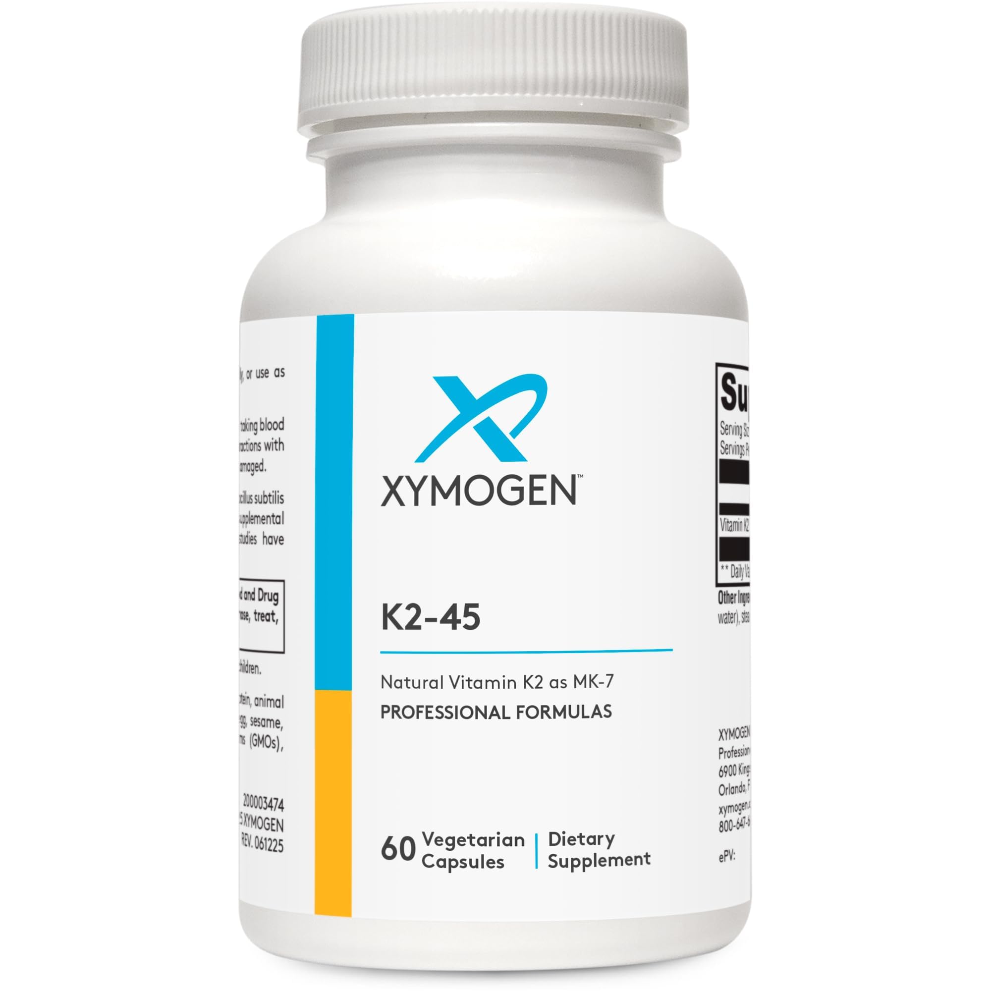 XYMOGEN K2-45 Vitamin K supplement capsule close-up