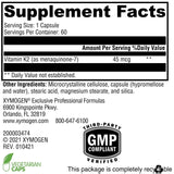XYMOGEN K2-45 Vitamin K supplement side view