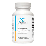 XYMOGEN K2-D3 10000 vitamin D3 and K2 capsules front view