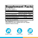 XYMOGEN K2-D3 10000 vitamin D3 and K2 capsules side view