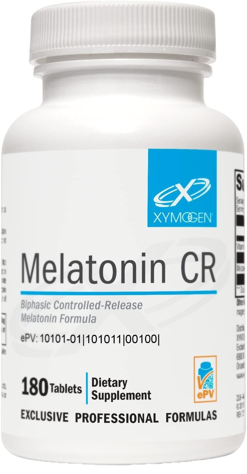 XYMOGEN Melatonin CR 60 capsules front view