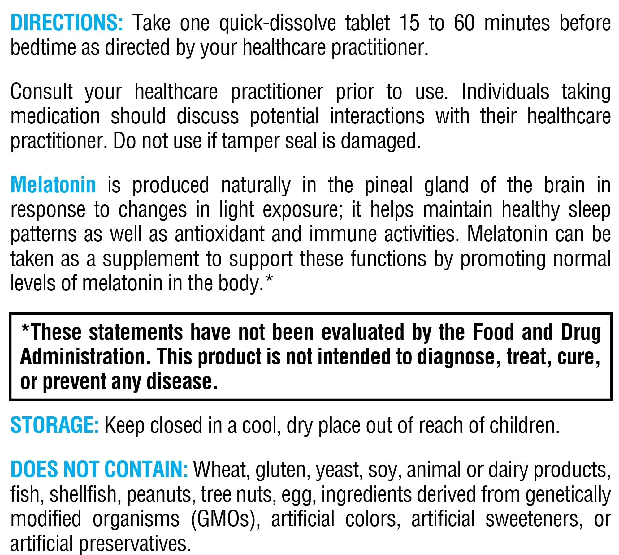 XYMOGEN Melatonin Peppermint Quick-Dissolve Tablets close-up