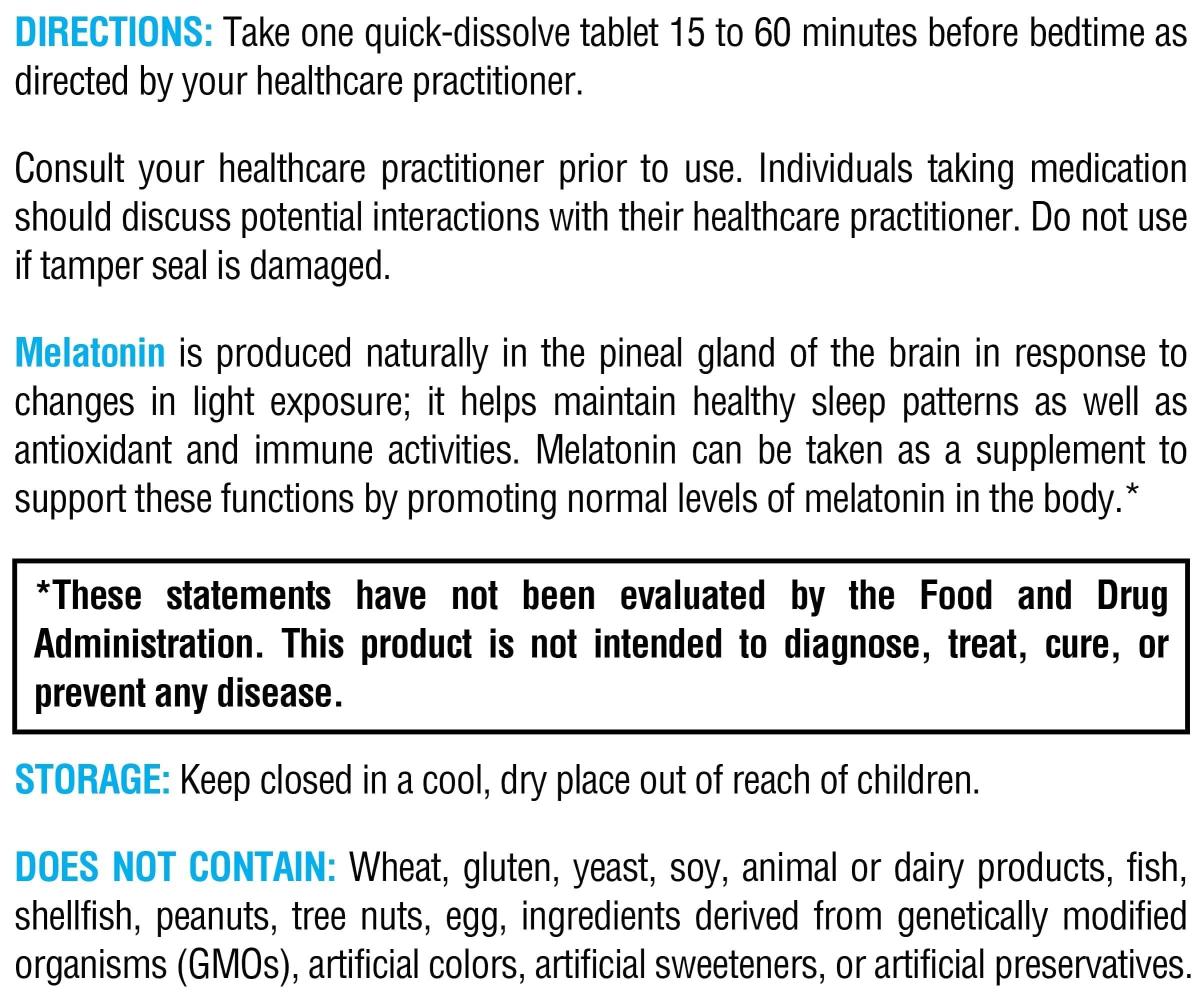 XYMOGEN Melatonin Peppermint tablets with a glass of water