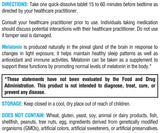 XYMOGEN Melatonin Peppermint tablets with a glass of water