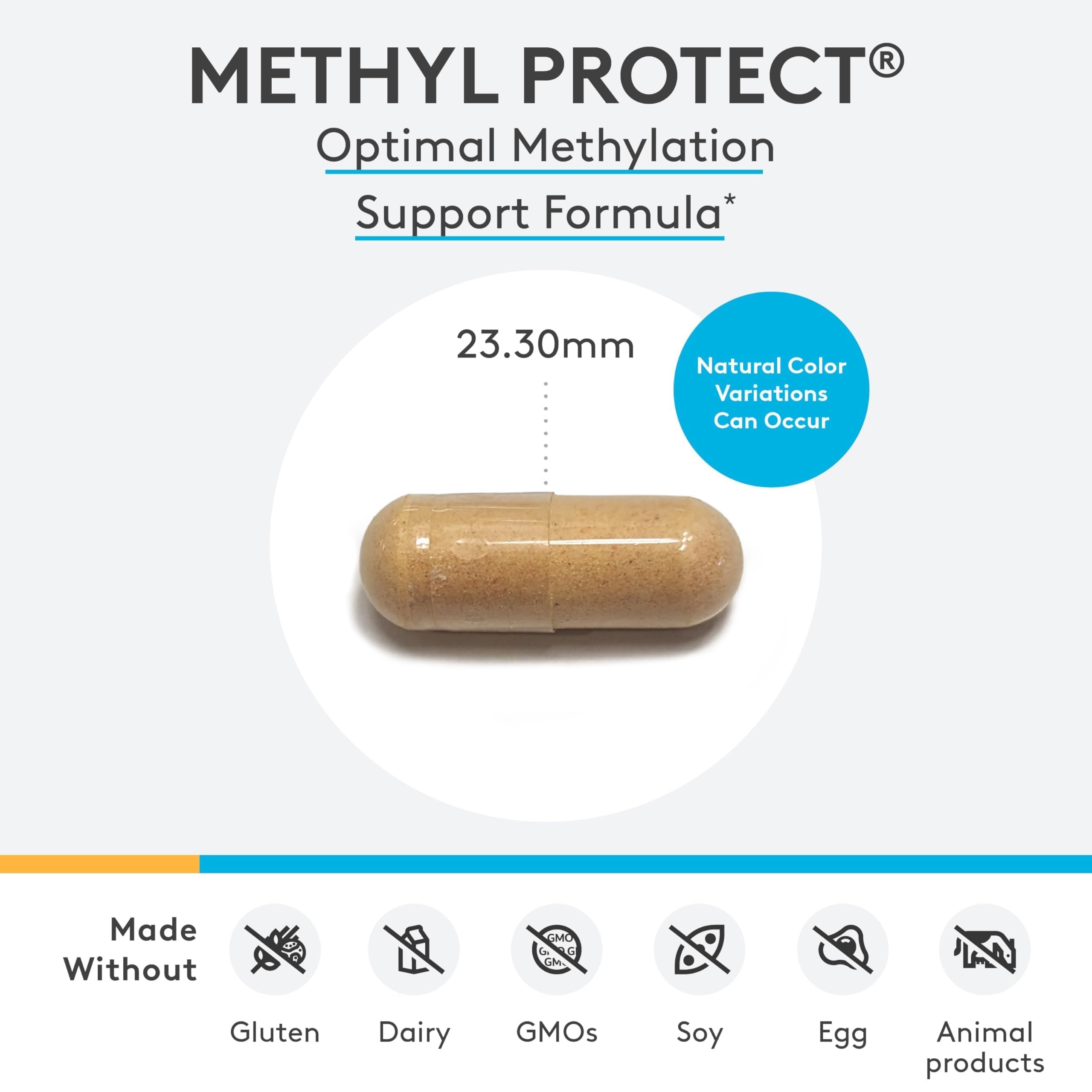 XYMOGEN Methyl Protect B12 supplement capsules in a hand