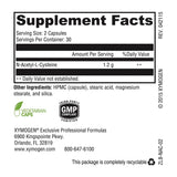 XYMOGEN NAC Supplement 1200mg capsules side view