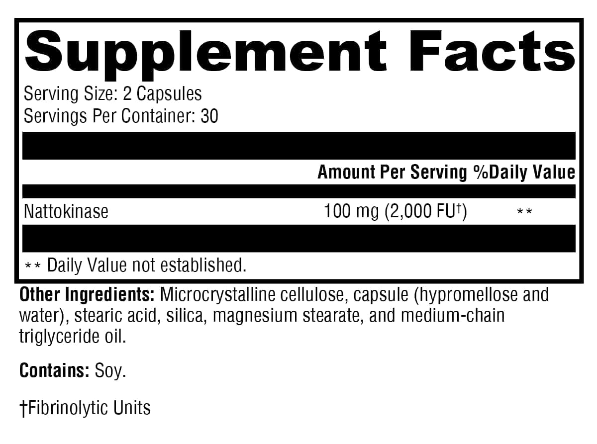 XYMOGEN Nattokinase Enzyme Formula 20,000 FU side view