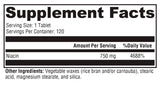 XYMOGEN NiaVasc 500mg Niacin supplement side view