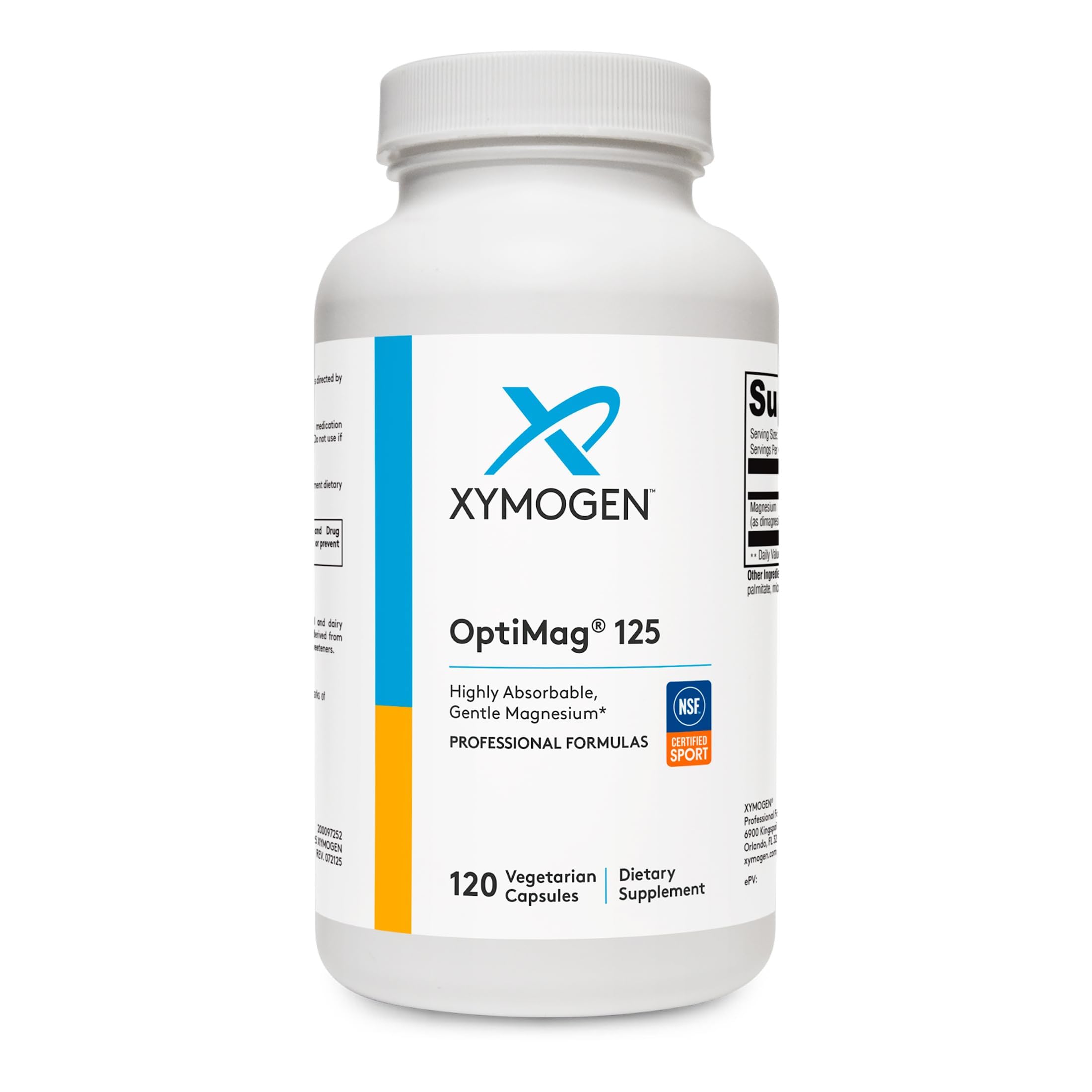 XYMOGEN OptiMag 125 Magnesium Supplement front view