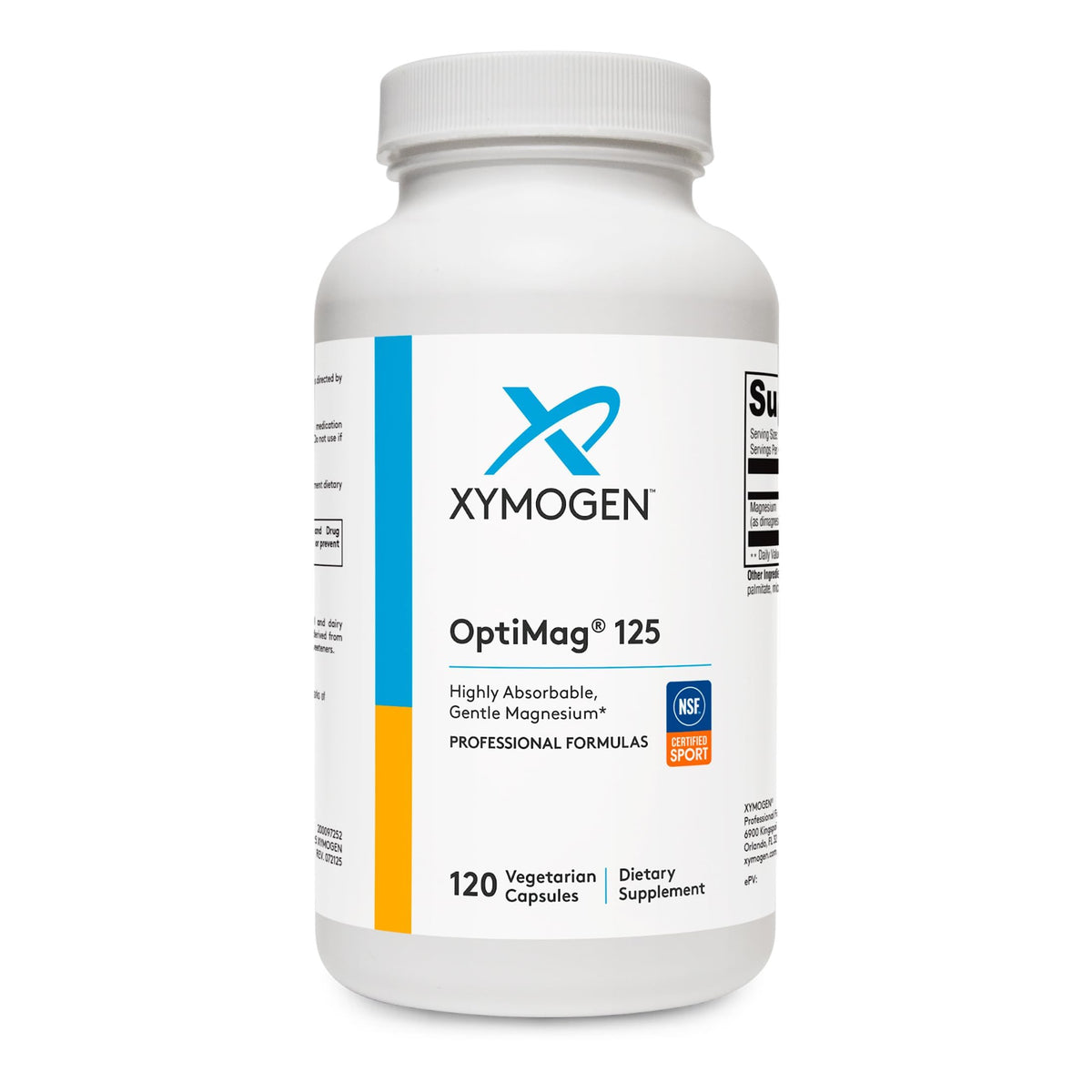 XYMOGEN OptiMag 125 Magnesium Supplement front view