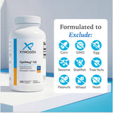 XYMOGEN OptiMag 125 Magnesium Supplement on a wooden table