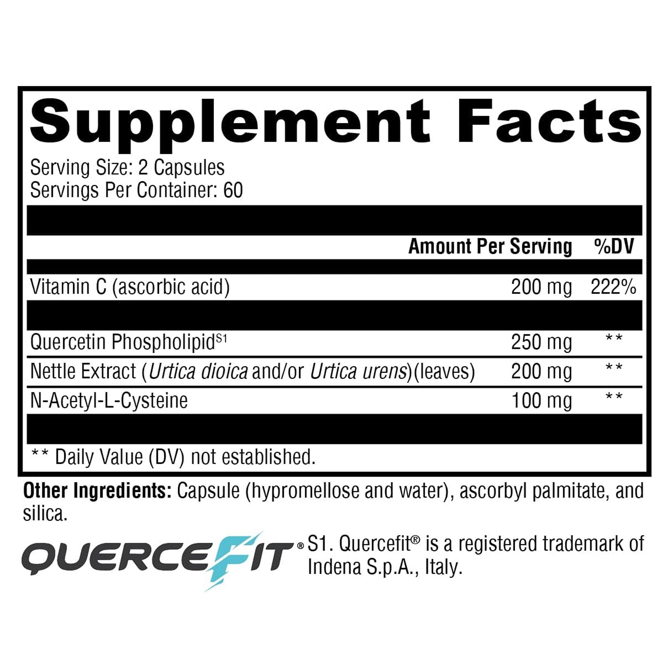 XYMOGEN Quercetin 20× Plus Supplement side view