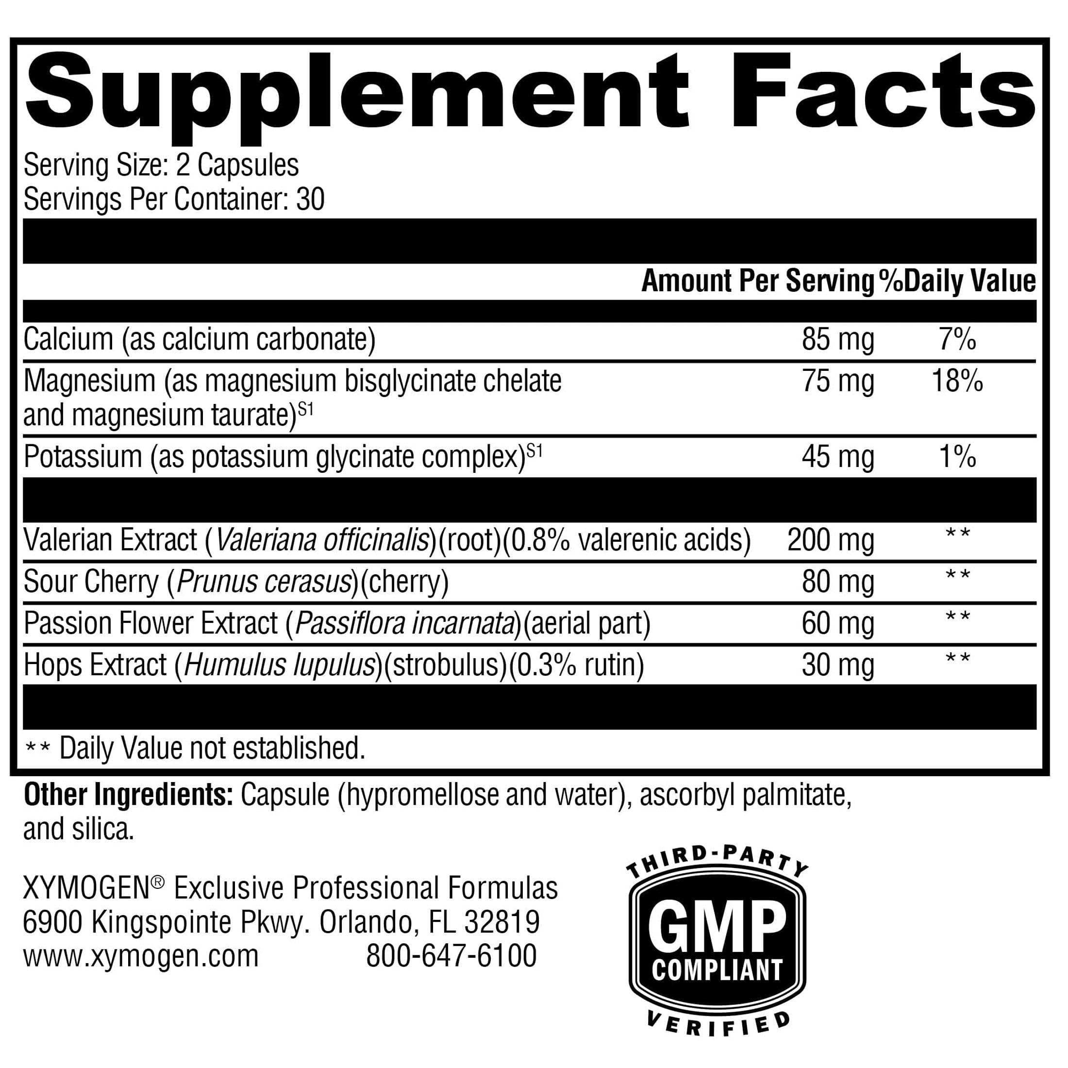 XYMOGEN SynovX Calm 60 Capsules bottle with label