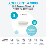 XYMOGEN Xcellent A 3000 capsules on a wooden table