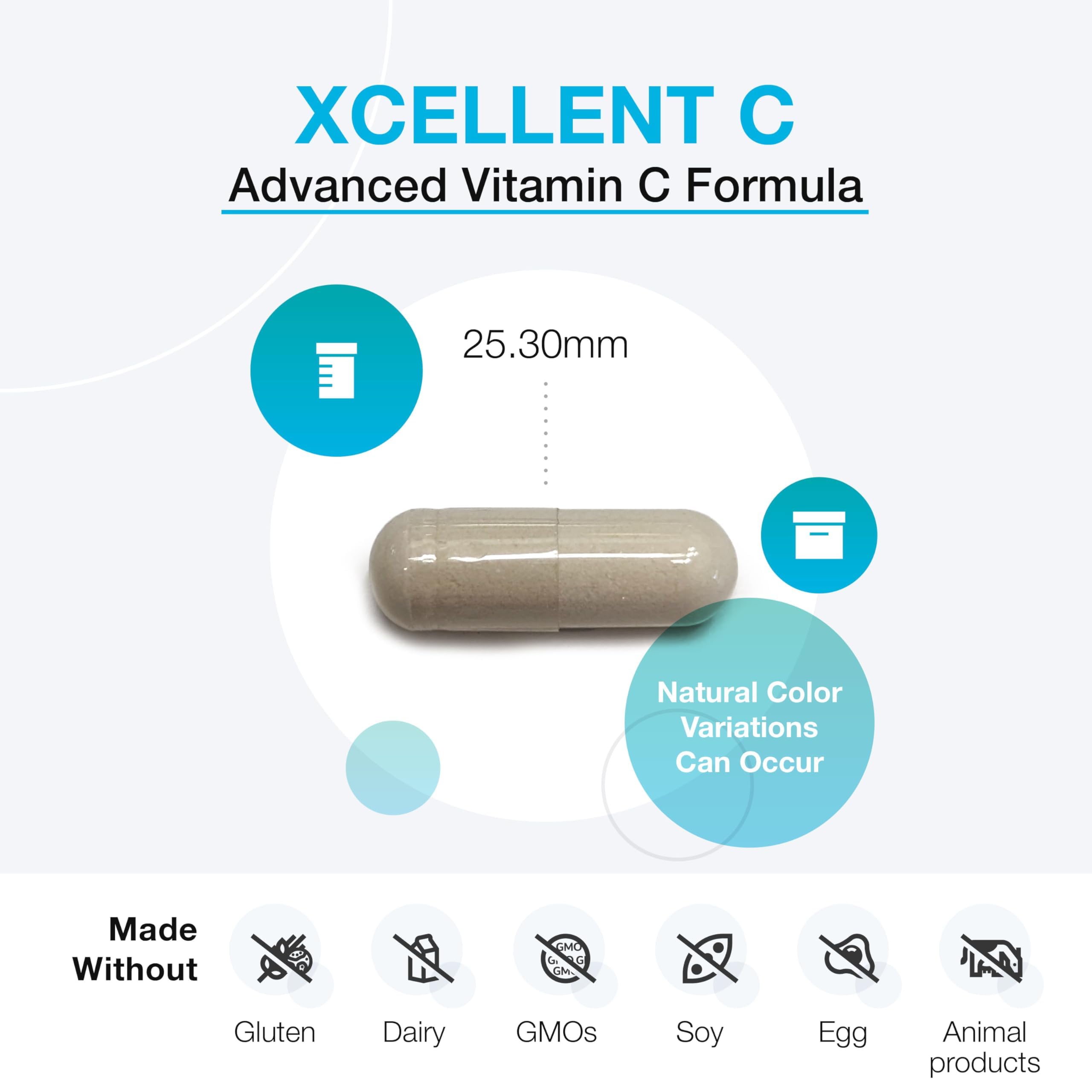 XYMOGEN Xcellent C Vitamin C capsules packaging