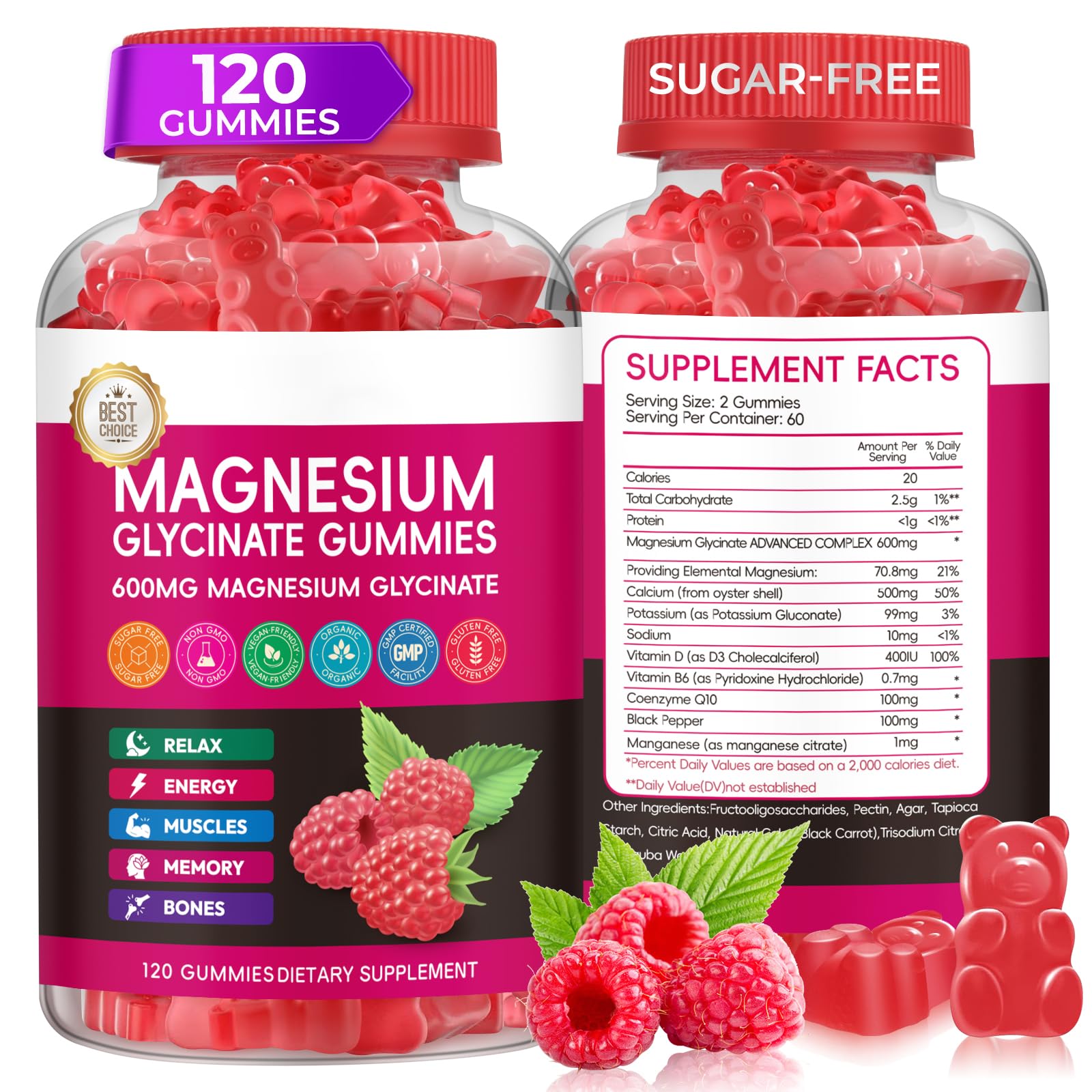 Xytora Magnesium Glycinate Gummies 600mg bottle front view