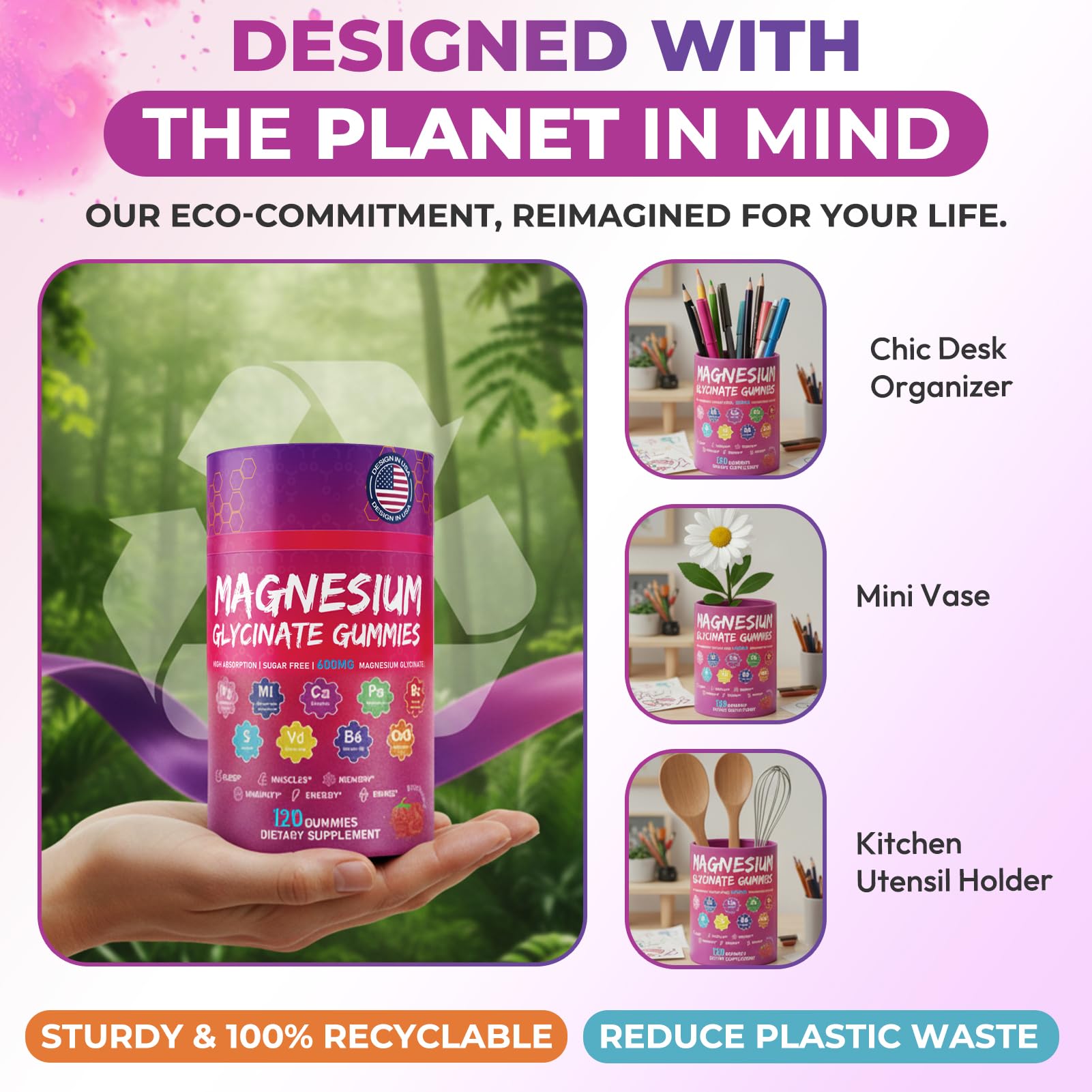 Xytora Magnesium Glycinate Gummies eco-friendly packaging
