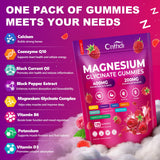 Xytora Magnesium Gummies in a bowl with fresh raspberries