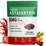 YacBass Astaxanthin Softgels 5mg front view of packaging
