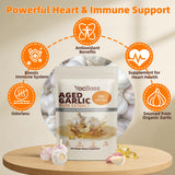 YacBass Garlic Softgels 7500mg displayed with fresh garlic