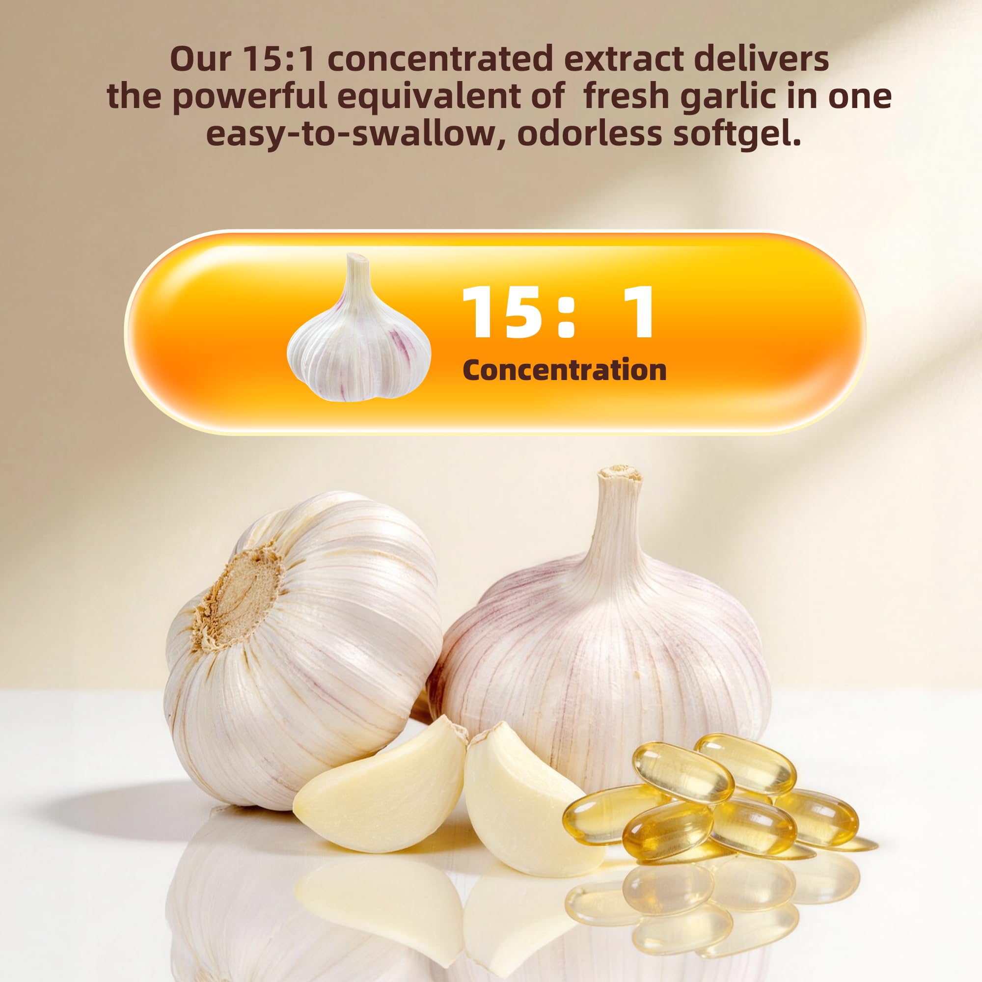 YacBass Garlic Softgels 7500mg nutritional information