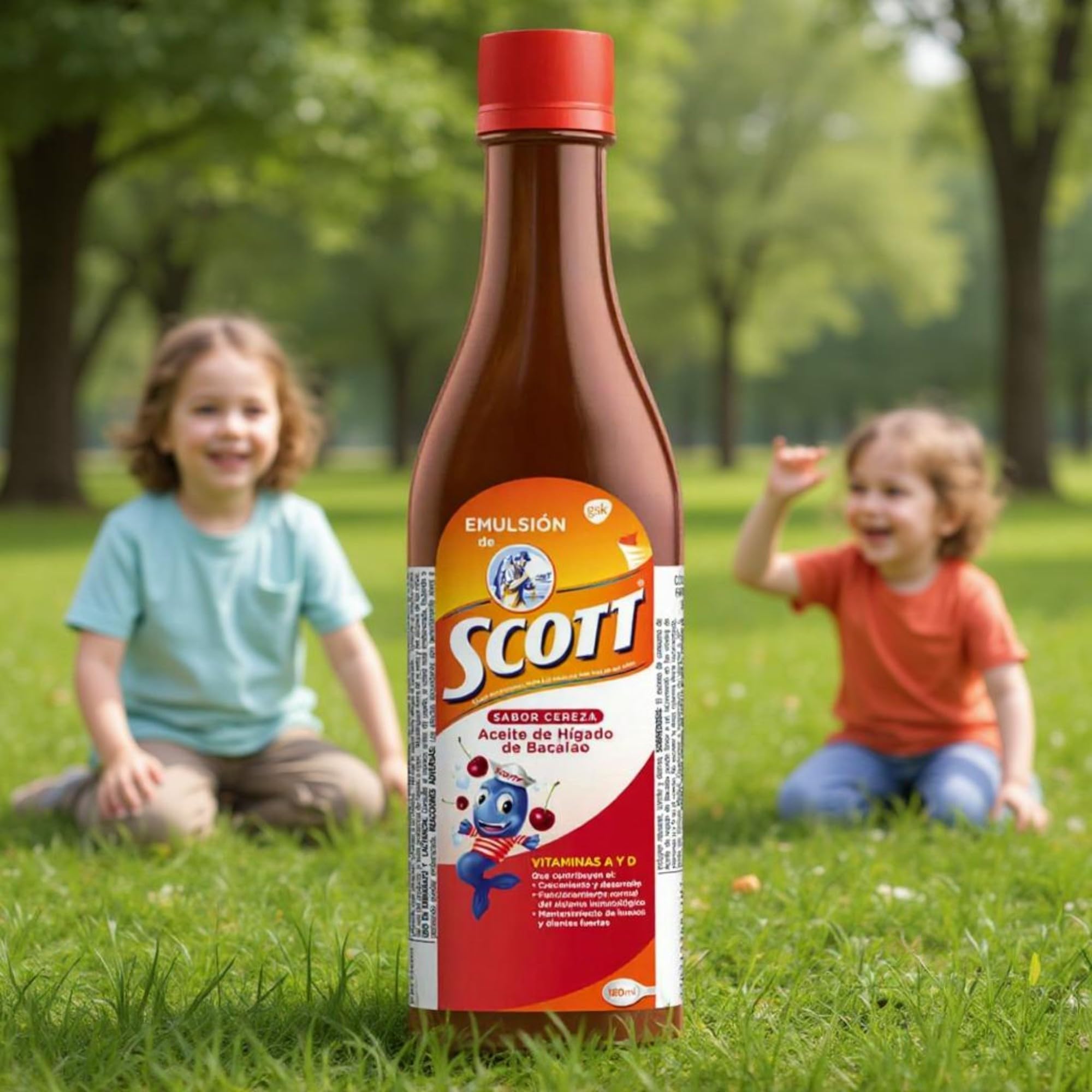 Yahve Cod Liver Oil 180ml bottle with cherry flavour label