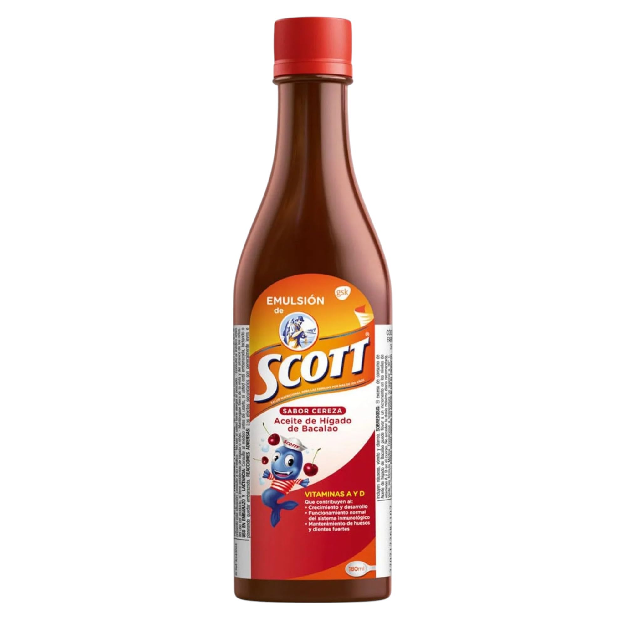 Yahve Cod Liver Oil 180ml cherry flavour front view