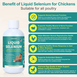 Yakucho Liquid Selenium for Poultry bottle with dosage instructions