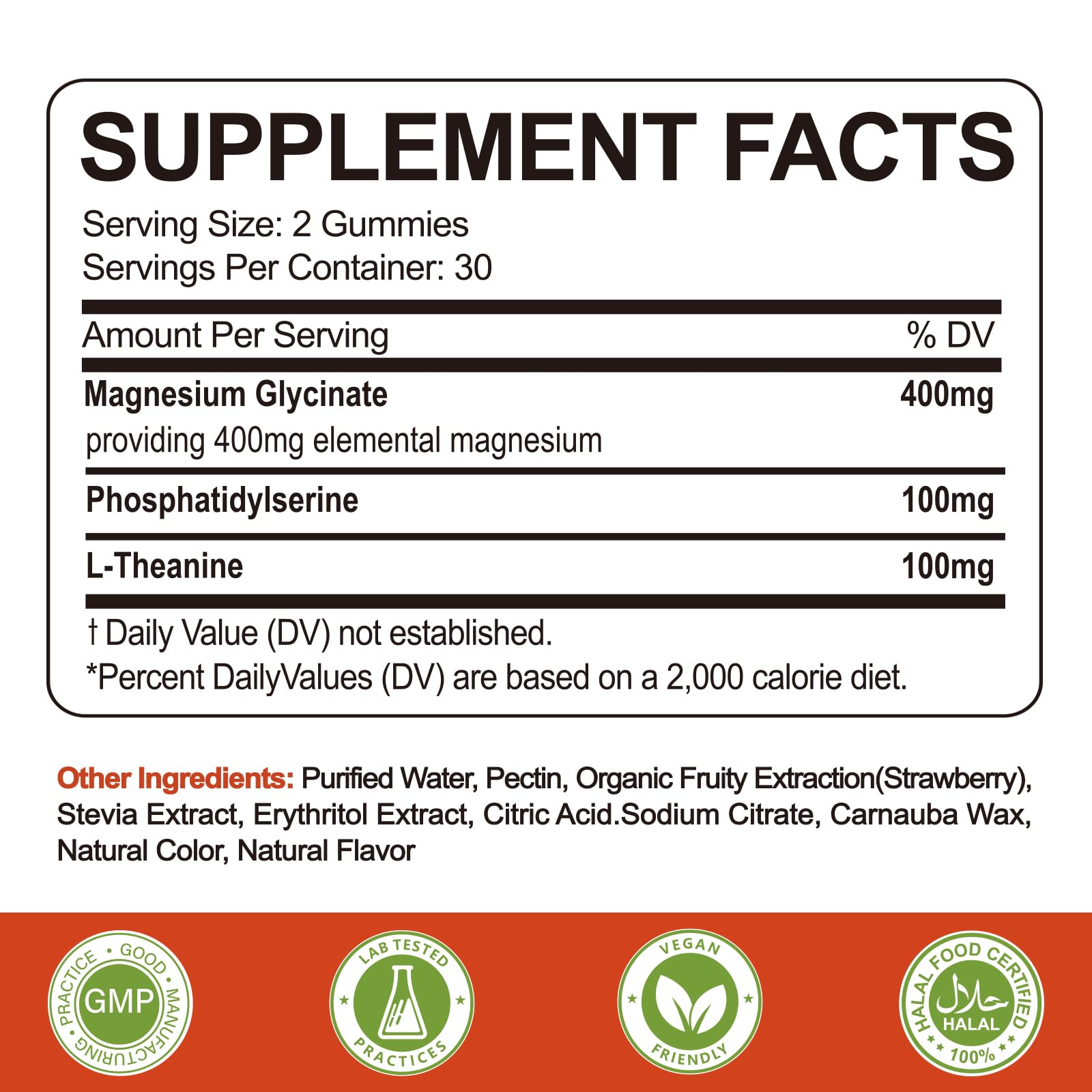 Yalei Magnesium Glycinate Supplement 400mg side view packaging