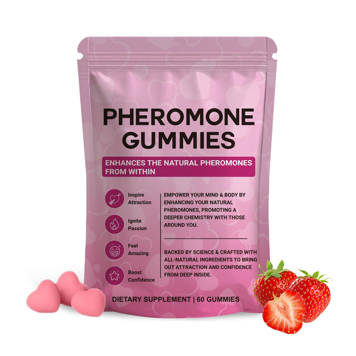 Yalei Pheromone Gummies 150g front view with packaging