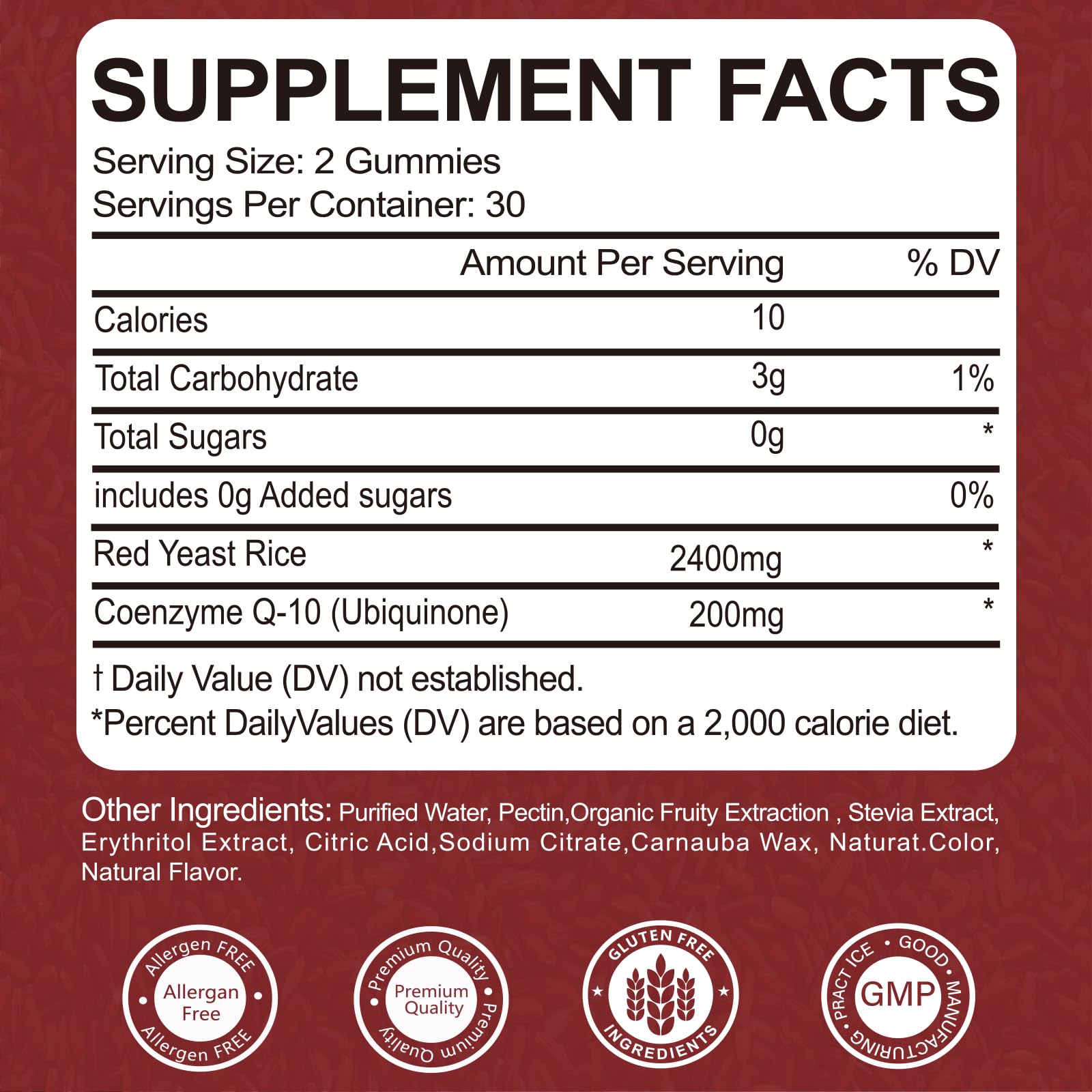 Yalei Red Yeast Rice Gummies strawberry flavour close-up