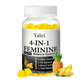 Yalei Women's Health Gummies bottle front view with Hawaiian Pineapple flavour