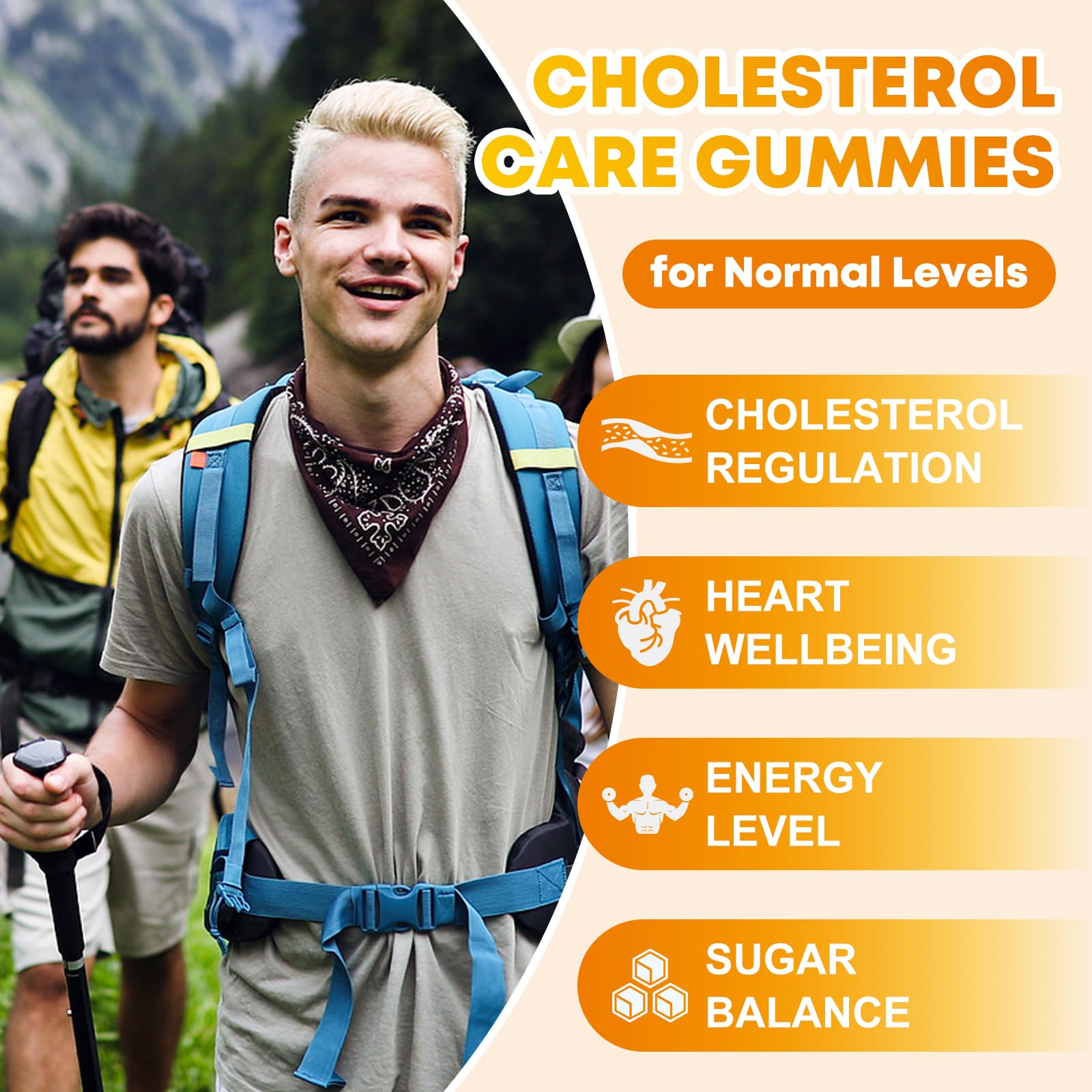 YANLUOBO Cholesterol Gummies on a wooden table