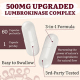 Yasumako Lumbrokinase Supplement 100mg lifestyle scene with a glass of water