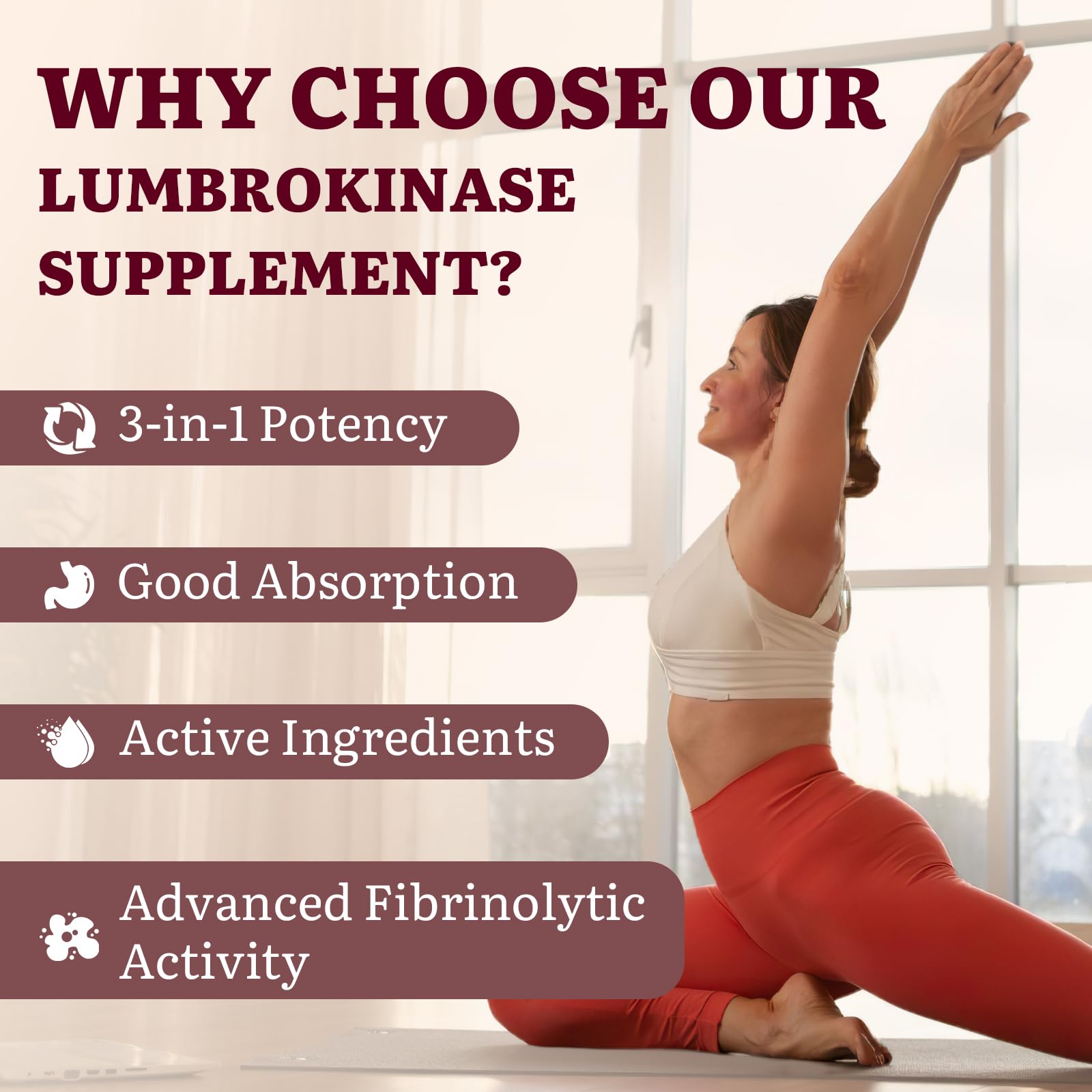 Yasumako Lumbrokinase Supplement 100mg packaging
