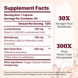 Yasumako Lumbrokinase Supplement 100mg side view of bottle
