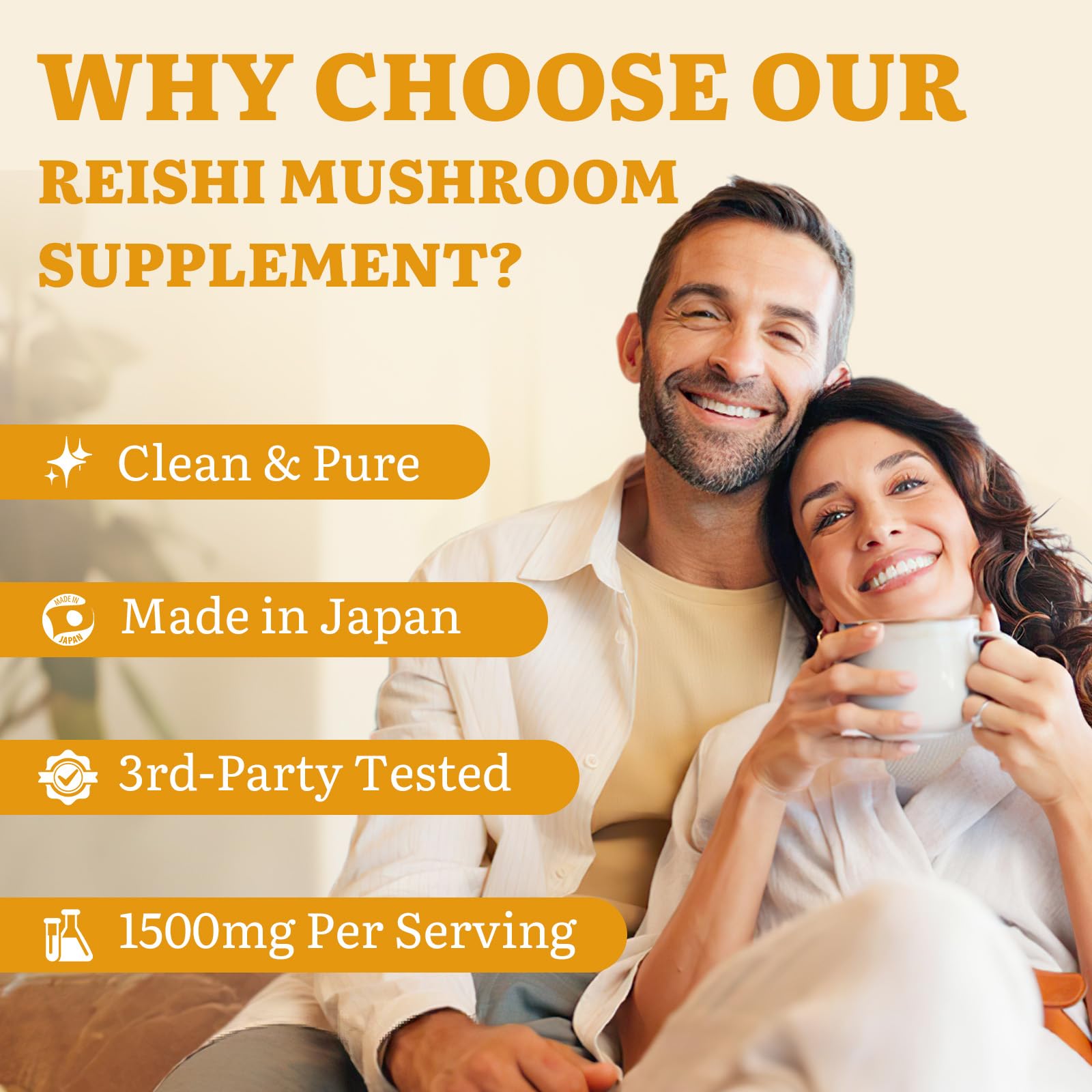 Yasumako Reishi Mushroom Capsules ingredients label