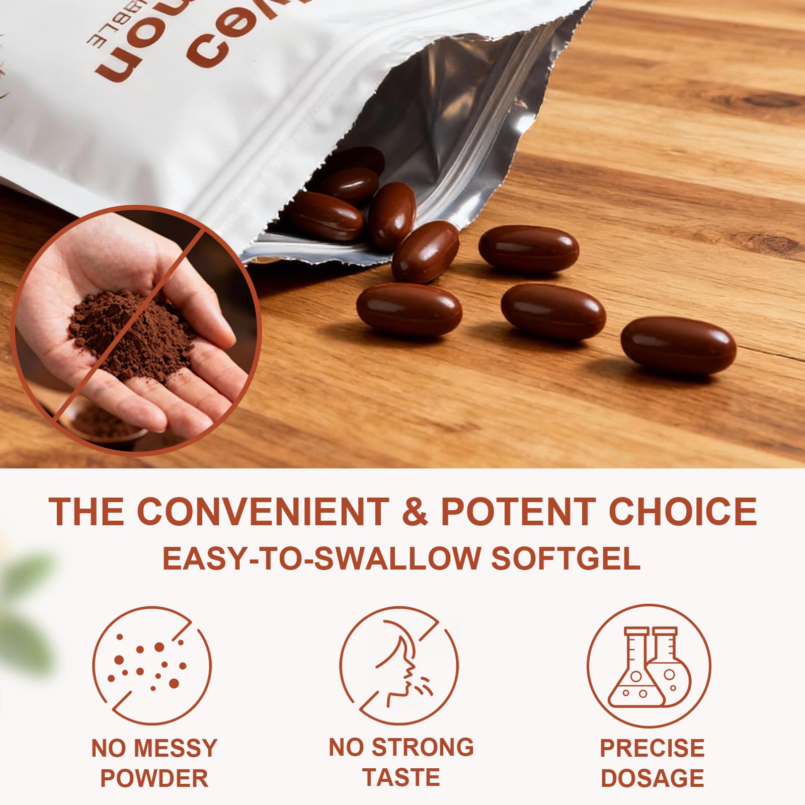 YATIME Ceylon Cinnamon Softgels with measuring spoon