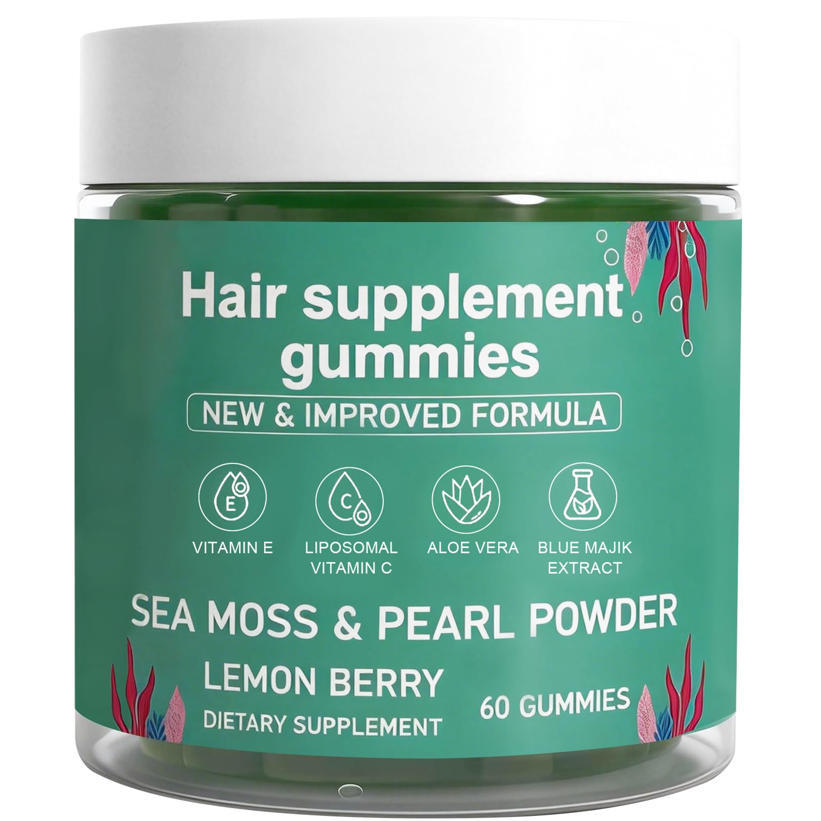 YATIME Sea Moss Gummies front view with tropical packaging