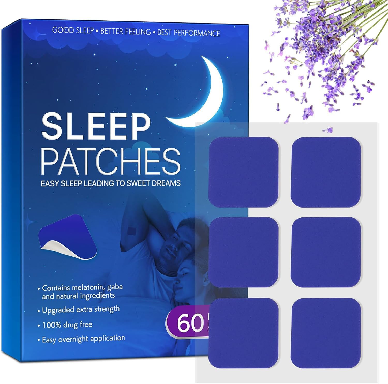 YBYMCJ Adult Sleep Patches 60 Count front view