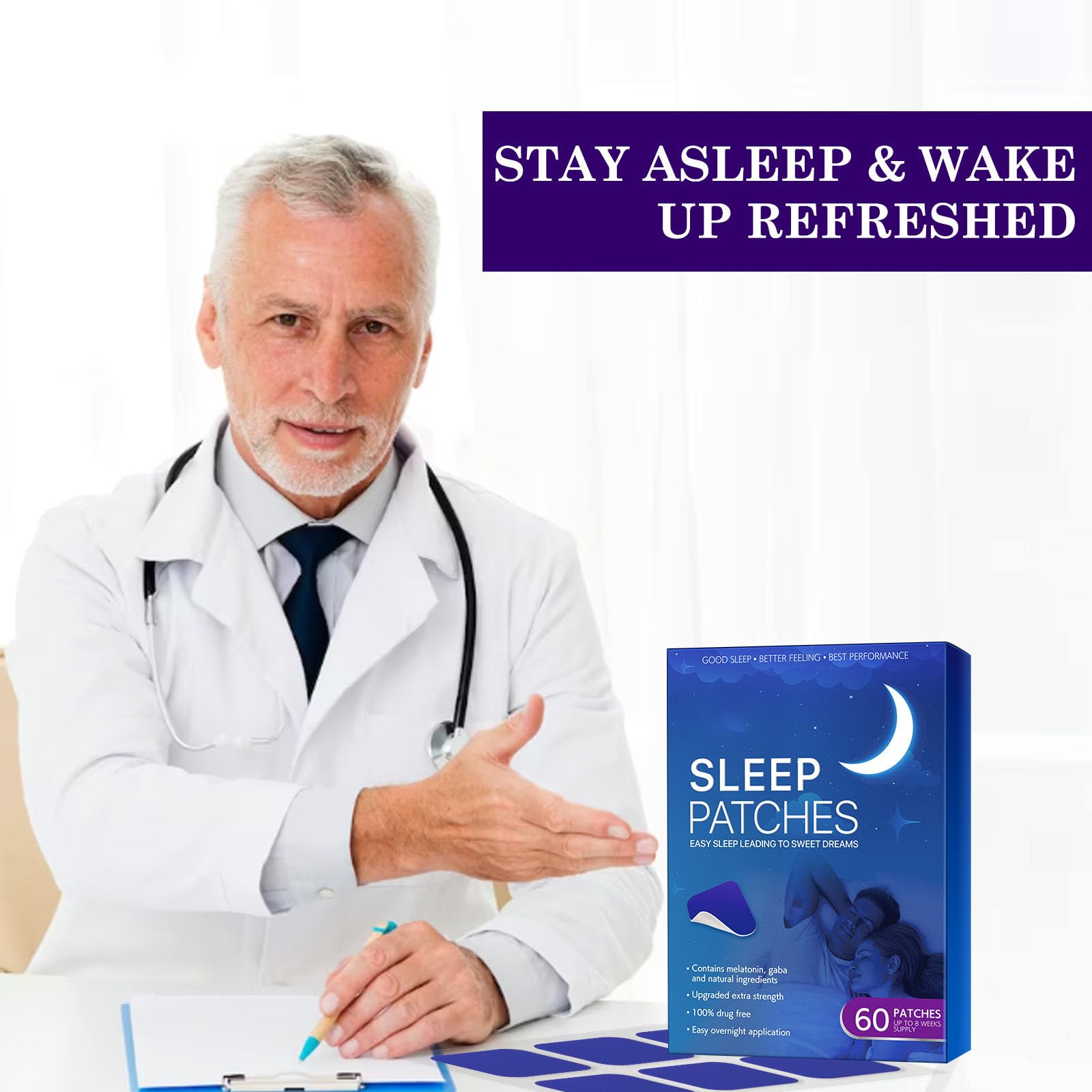 YBYMCJ Adult Sleep Patches with user instructions