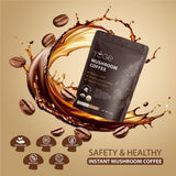 YEGE Mushroom Coffee served iced with ice cubes