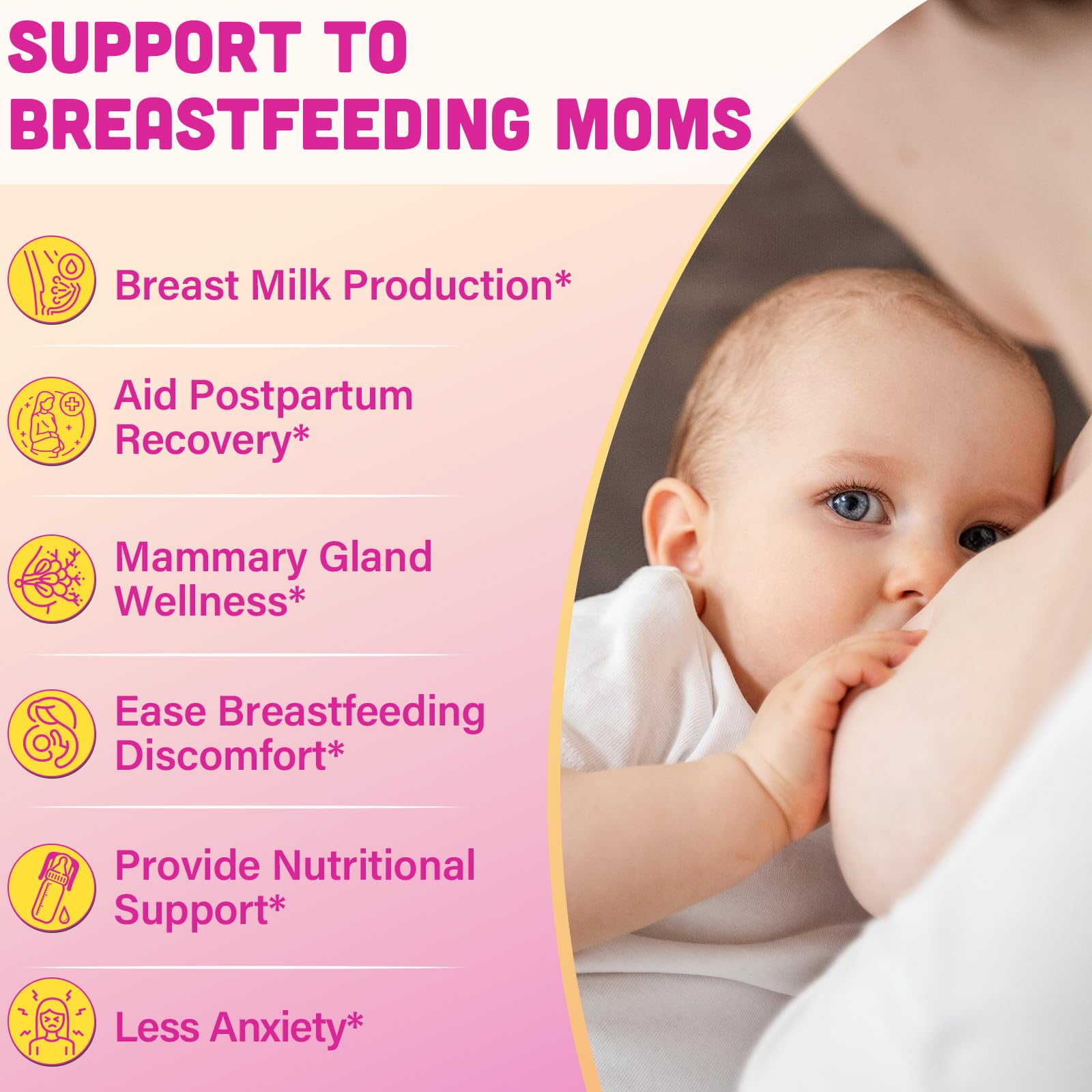 YEKBYOE Lactation Support Gummies 1500mg gummies close-up