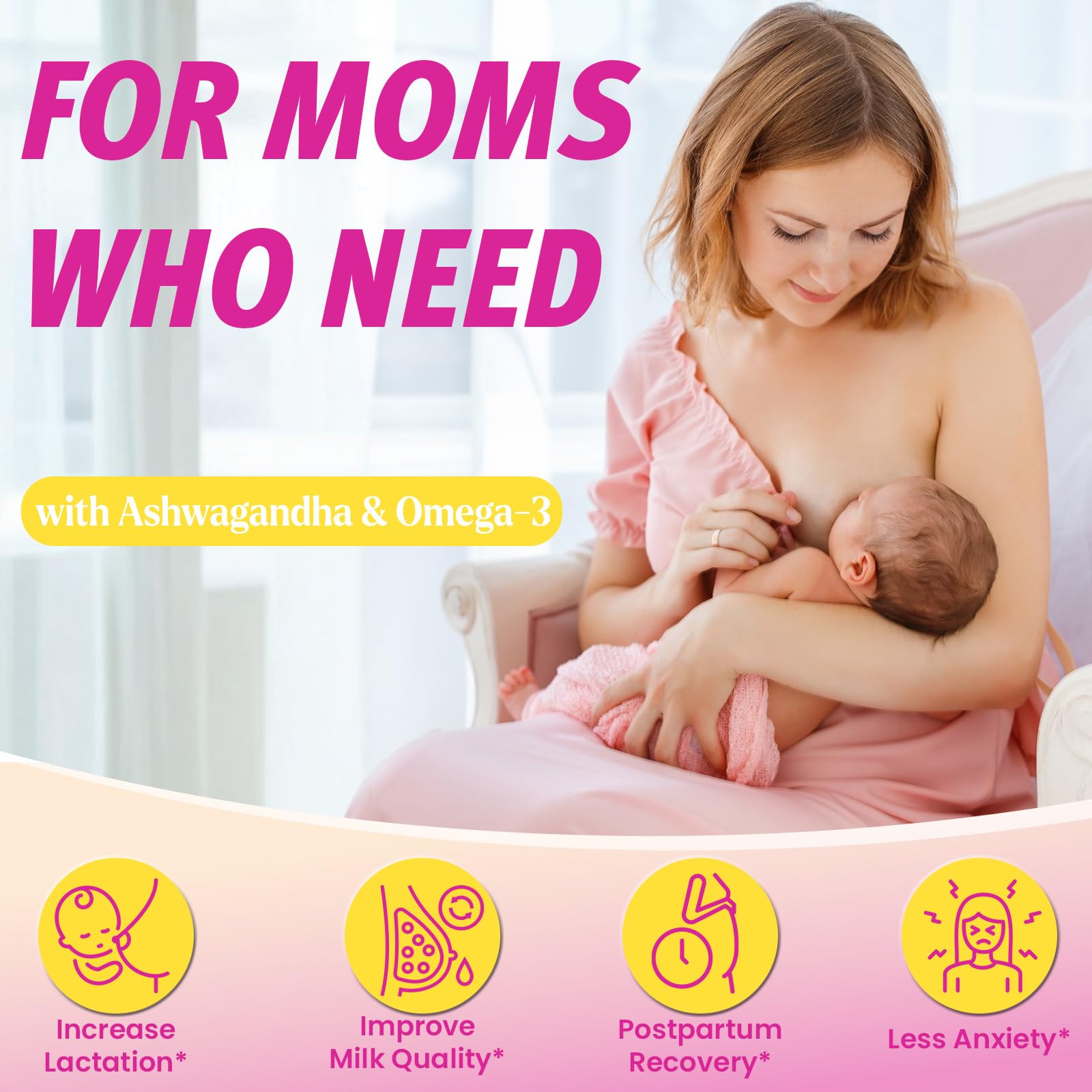 YEKBYOE Lactation Support Gummies 1500mg on a kitchen counter