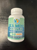 YEMAYA Sea Moss Bladderwrack Burdock Capsules side view with label