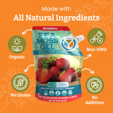 YEMAYA Sea Moss Gel 454g in a bowl with fresh fruit